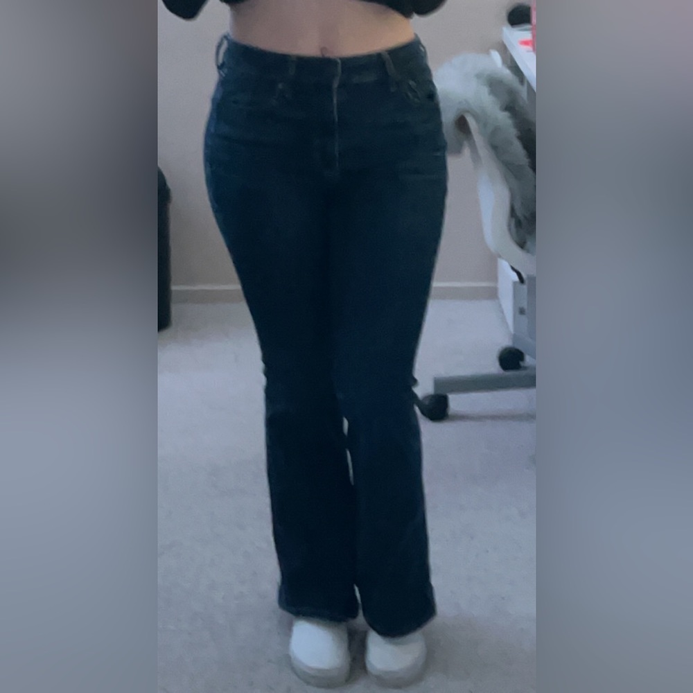 AE Dark wash flared jeans